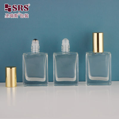 شراء شكل مربع جدار سميك زيت أساسي فاخر زجاجي لفة على عينة زجاجة 15ml online manufacture