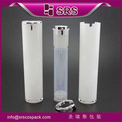 شراء زجاجة تجميلية خالية من الهواء ، زجاجة مضخة لوشن 15ml 30ml 50ml online manufacture