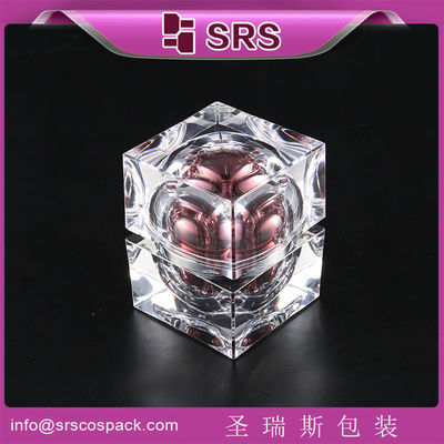 شراء SRS 2015 المنتجات الجديدة الكلاسيكية الأكريليك مربع مستحضرات التجميل قنينة طلاء فارغة للكريم على الوجه online manufacture