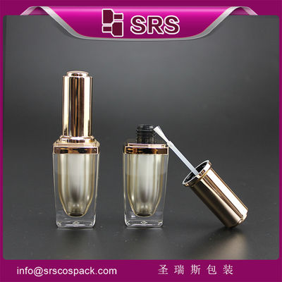 شراء SRS الجملة الفاخرة فارغة مربع 8ml زجاجة بلاستيكية طلاء الأظافر مع غطاء الفرشاة الذهبية online manufacture