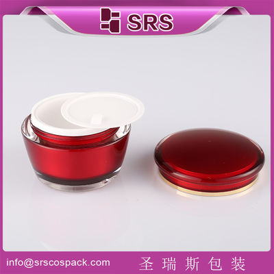 شراء اللون الأحمر J035 15g 30g 50g جرة مستحضرات التجميل البلاستيكية online manufacture
