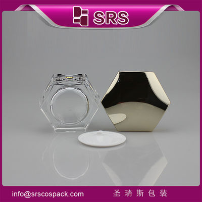 شراء J601 وعاء أكريليك بلاستيكي عالي الجودة، وعاء شكل هيكساجون online manufacture