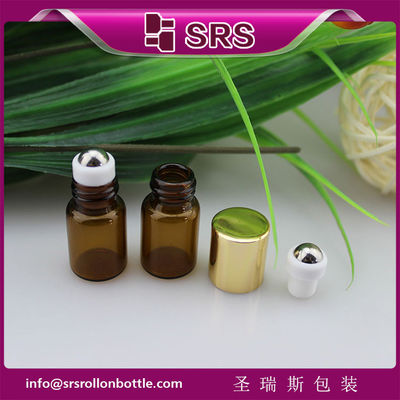 شراء 1ml 2ml كرة معدنية لطيفة زجاجية زجاجية، 100% بدون تسرب ميني زجاجي لفة على الزجاجة online manufacture