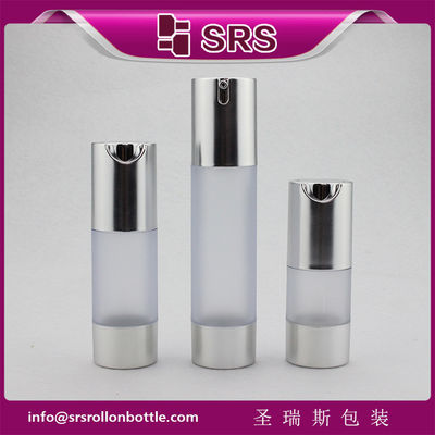 شراء TA021 15ml 30ml 50ml زجاجة شفافة متطاطية مع كتف فضي وزجاجة بدون هواء online manufacture