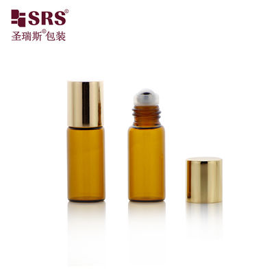 شراء BLP-3ML لا يوجد تسرب من زجاج العنبر الزجاجي لزجاجة الكرة الفولاذية لتخصيص عبوات مستحضرات التجميل والعطور الزيتية online manufacture