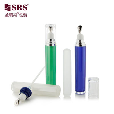 شراء LR001-15ML فاخرة تخصيص الطلاء الأزرق الأخضر الأبيض اللون الأكريليك مزدوج الحائط لوشن مضخة الزجاجة الحاوية online manufacture