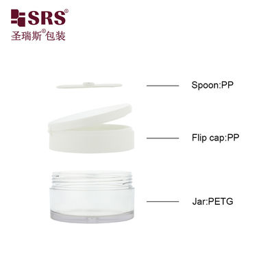 شراء PETG003 حقن فارغ أبيض لون مخصص 100g 120g 150g 200g 250g قنينة بلاستيكية ذات غطاء مقلب مع عينات مجانية في اللون الموجود online manufacture