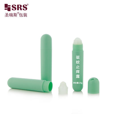 شراء RPPG 25ml الحقن الطراز المخصص لون بانتون القبة المتجمدة قبعة مستديرة القاع البلاستيكية PCR صديقة للبيئة رولر PP كرة زجاجة مطبق مع حقيبة رباط الحجم المحمول online manufacture