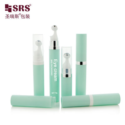 شراء A0035 7.5ml 10ml 15ml طابعة الصحافة المستديرة بدون هواء البلاستيكية PP PCR مصل العين التدليك الدوار زجاجة الكرة الفولاذية online manufacture