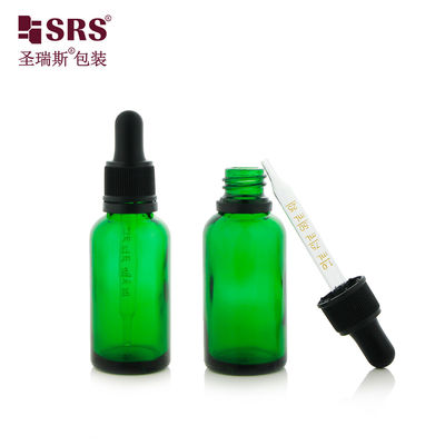 شراء D003-1 زجاجة قطرات زجاجية لامعة خضراء مع غطاء ضد التلاعب من أجل العطر بدون تسرب مغلقة online manufacture