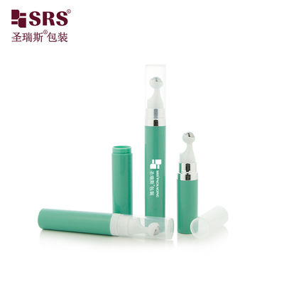 شراء A0035 7.5ml 10ml 15ml حجم جيب السفر البلاستيكي PP PCR مستديرة مضخة بلا هواء زجاجة تصميم Snap-on رول على زجاجة مصل online manufacture