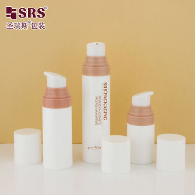 شراء PA0204 15ml 30ml 50ml مضخة الوردي تخصيص PP PCR مادة معاد تدويرها زجاجة لامعة خالية من الهواء للكريم للوجه online manufacture
