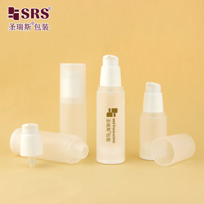 شراء PA0216 20ml 30ml 40ml 50ml PP مضيئة متطاطية في العفن البلاستيكية PP PCR زجاجة بدون هواء مع مضخة مستحضر العناية بالبشرة online manufacture