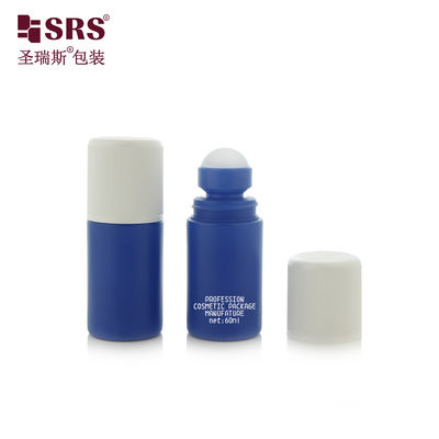 شراء RPPC1-60ML زجاجة دوارة مزيل العرق بلاستيكية غير لامعة زرقاء من البولي بروبلين مع غطاء مقاوم للأطفال بدون تسرب online manufacture