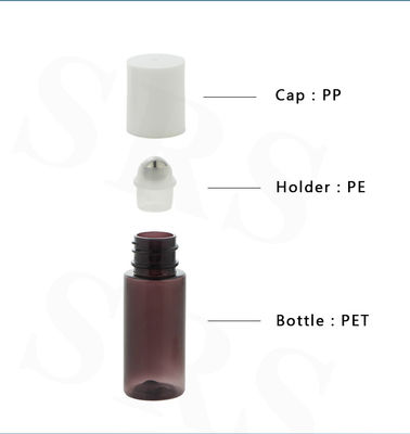 شراء PET 10ml ~ 170ml مادة بلاستيكية PCR رول على الزجاجة شفافة تخصيص لون زجاجة كرة الدوار بدون تسرب لعيون مصل مزيل للشم online manufacture