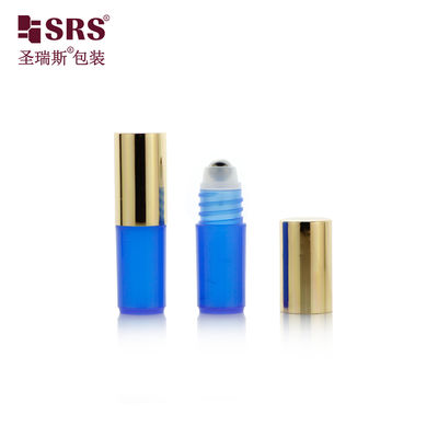شراء مزود التعبئة والتغليف SRS 3ml كرة معدنية زجاجة بلاستيكية متدلية مع غطاء معدني ذهبي online manufacture