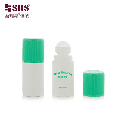 شراء RPPC1-60ML White Bottle With Green Injection Double End CRC Cap Ribbed For Deodorant Gel Pain Relief online manufacture