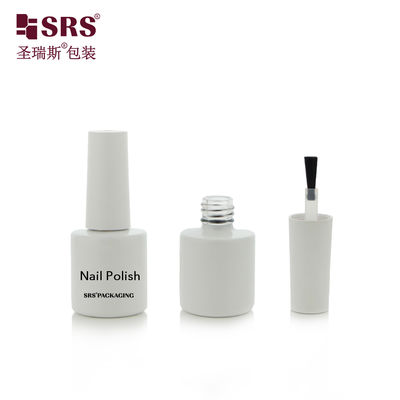 شراء DH-9A 8ML White Painted Glass Round Bottle With Brush For Nail Polish Remover Gel online manufacture
