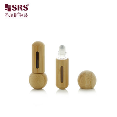 شراء BG-5ML قنينة صغيرة محمولة جميلة ذات قاع مستدير وقبعة مستديرة من البامبو والفولاذ online manufacture