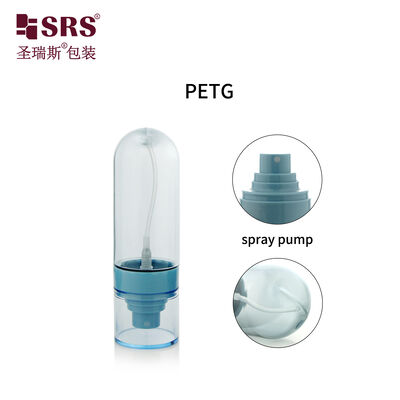شراء PETG02 30ml 50ml 60ml 80ml 100ml فارغة خصيص نصف شفافة ملونة زرقاء PETG قنينة مضخة رذاذ لتنين العناية بالبشرة online manufacture