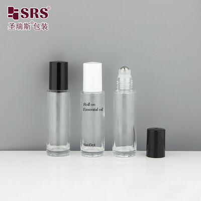 شراء زجاجة دوارة فاخرة شفافة بلون العنبر بسعة 15 مل من BLPM-15ML SRS ذات جدران سميكة للعطور والزيوت العطرية online manufacture