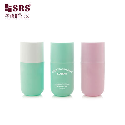شراء SRS-RE 50ml زجاجة مضخة بلا هواء بلا بلاستيكية ذات قاع مستدير online manufacture