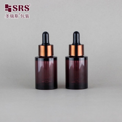 قطرة بلاستيكية المواد الغذائية المصل العناية بالبشرة التجميلية فاخرة بطاقة PET 30ml
