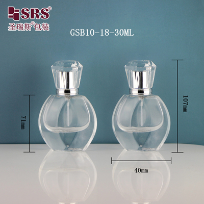 كوب من شكل الماس العطر الفارغ الفاخر تخصيص 1 أوقية زجاجة رش زجاجي
