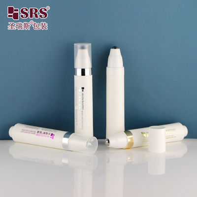 10 مل PP PCR مادة معاد تدويرها بلاستيكية تخصيص نمط الصحافة تدليك العين بدون هواء مصل العين 1/3 أونصة لفة على الزجاجات