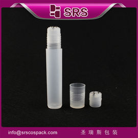 SRS مبيعات ساخنة 12ml زجاجة كرة رولي بلاستيكية مع ثلاث كرات معدنية للتدليك على الوجه