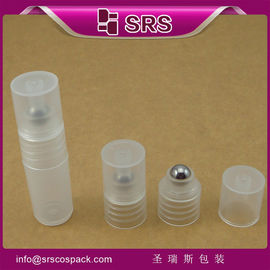 Shengruisi التعبئة والتغليف SRS-3ml البلاستيك المعبأة مرة أخرى لفة على الزجاجة مع كرة PP