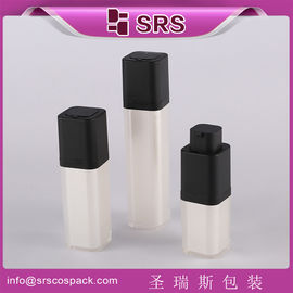 SRS 2015 النمط الجديد بيع بالجملة 15ml 30ml 50ml مربع مضخة أكريليك خالية من الهواء الزجاجة الفارغة