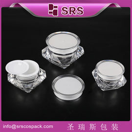 SRS الصين المصنعين الجملة 5ml 15ml 30ml 50ml البلاستيك الكريم الأكريليك الماس الجرة