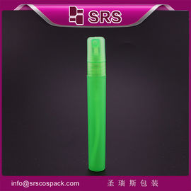 SRS بيع بالجملة لون الطبيعة العطر البلاستيكي الدائري 10ML حاوية صغيرة مع مضخة رش