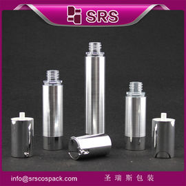 TA021 15ml 30ml 50ml زجاجة مضخة تجميلية فضية بلا هواء