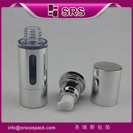 الزجاجة البلاستيكية المعدنية الفضة A027 15ml 30m 50ml مضخة بلا هواء