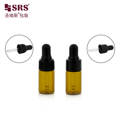 3ml 5ml حجم سفر صغير زيت أساسي بلاستيكية الكتف زجاجية زجاجات قطرة