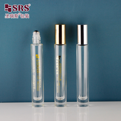 شكل مستدير قاع سميك واضح لا تسرب عطر الزيت الأساسي زجاجات كرة عجلة 10 مل