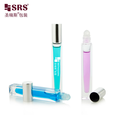 مربع ملونة واضحة العطر لا تسرب سميكة أسفل زجاجية زجاجة 10ml