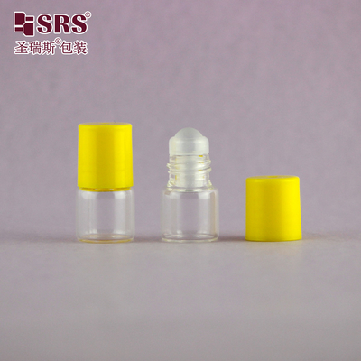 BLP-1ML الحجم المصغر للسفر الزجاج الشفاف قنينة كرة الدوار للزيوت الأساسية العطر لا تسرب