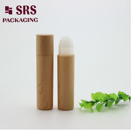 الزجاجة البلاستيكية RPP-30ml مع الكرة البلاستيكية والقبعة البلاستيكية المطبوعة الخشبية لفة مخصصة على الزجاجة