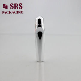12 مل زجاجات كرات PETG المعدنية الفضية المخصصة مع كرة فولاذية للكريم العيني