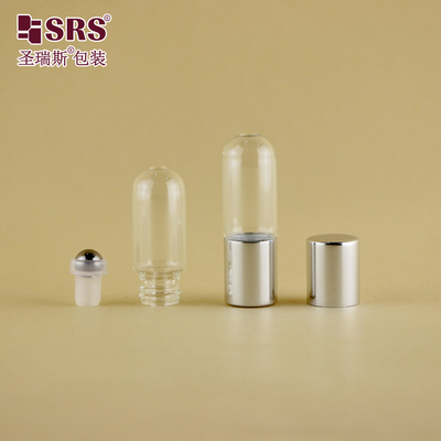 BLP-3ml لفة أنبوب زجاجي مستديرة أسفل على الزجاجة في لون بانتون مخصص لزيت العلاج العطري بدون تسرب