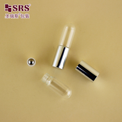 BLP-3ML واضحة مستديرة أسفل زجاجية لفة على الزجاجة للزيت العطري الأساسي لا تسرب