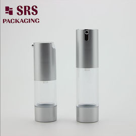 TA021 15ML 30ML 50ML زجاجة مضخة لوشن بلاستيكية فضية متطابقة للبيع