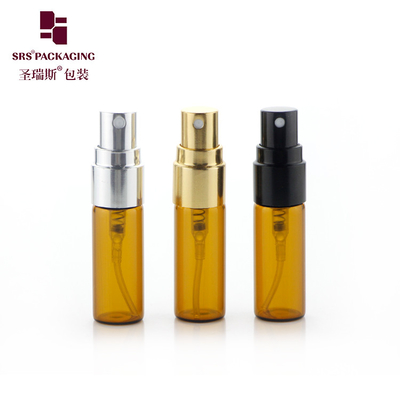BLPA-3ML قنينة زجاجية أنبوب الزبر الزجاجي مع مضخة الرش الذهب الألومنيوم للعطور