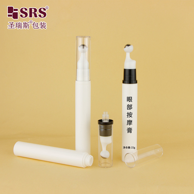 A0031 5ml 10ml 12ml 15ml AS PP مضخة فارغة خالية من الهواء ضغط زجاجة كرة رولي لجهاز التجميل جيل العين تدليك مصل مقدم