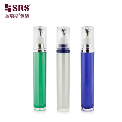 LR001-15ML الزجاجة الخارجية الاكريليكية الملونة حسب الطلب مع مطبق معدني للكريم العيني