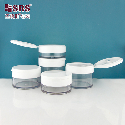 PETG003 بلاستيكية مستديرة سميكة الجدار حقن واضحة مريحة Flip Cap جرة بلاستيكية للشعر جيل مصنوع من PETG