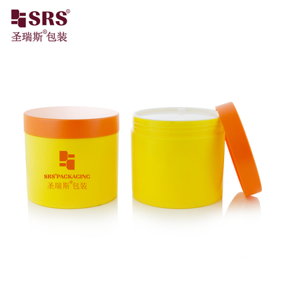 SRSQ 400g سطح فارغ لامع PP PCR مادة معاد تدويرها مع شهادة كريم الجسم جرة حاوية تخصيص اللون متاح